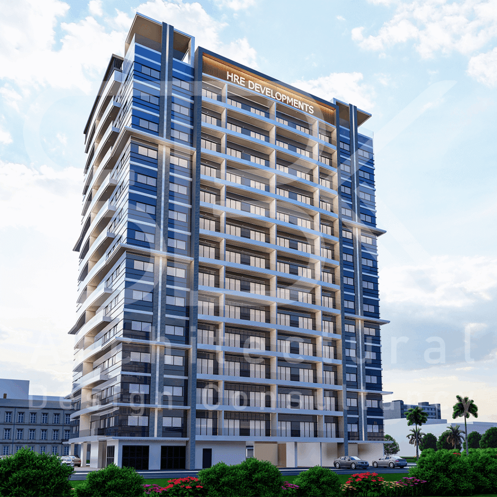 مشروع مبنى سكني G+13 في مدينة دبي الرياضية